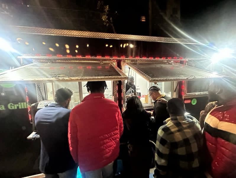 9jaGrills food truck at a night event